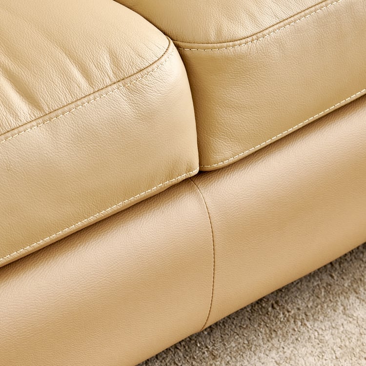 Winchester NXT Half Leather 3-Seater Corner Sofa with Right Chaise - Beige