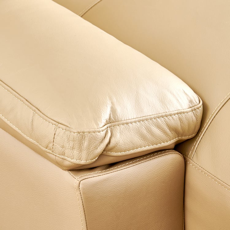 Winchester NXT Half Leather 3-Seater Corner Sofa with Left Chaise - Beige