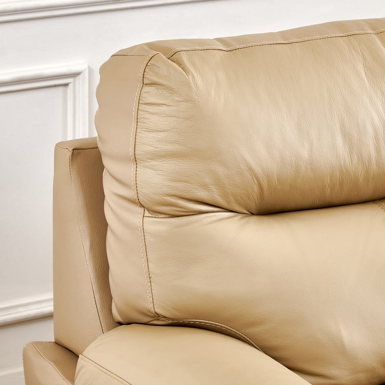 Winchester NXT Half Leather 3-Seater Corner Sofa with Left Chaise - Beige