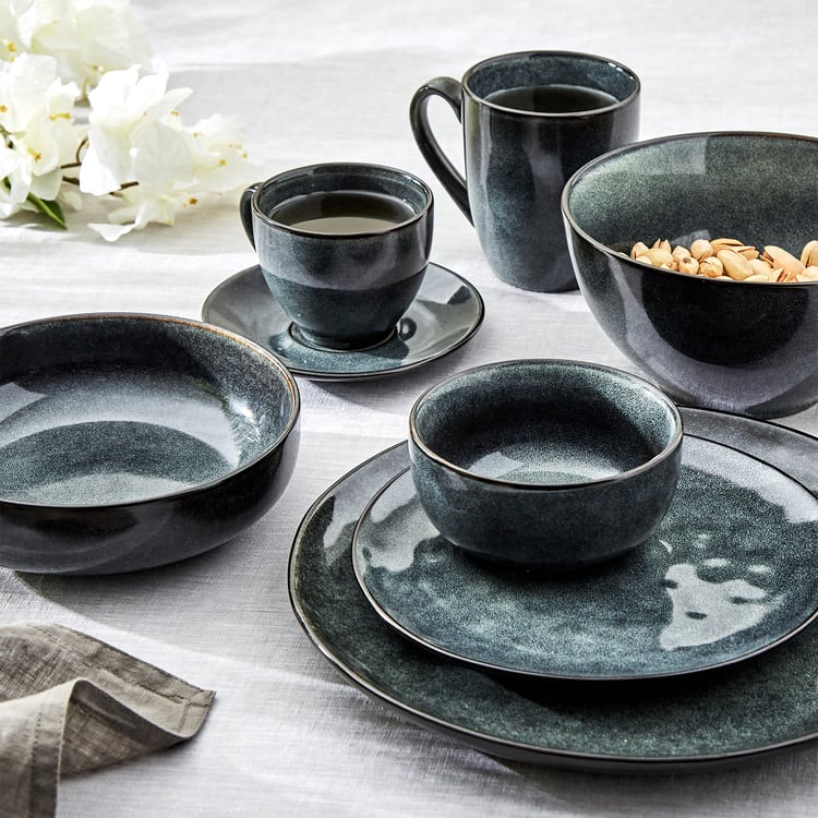 Cadenza Spruce Stoneware Printed Cup and Saucer - 190ml