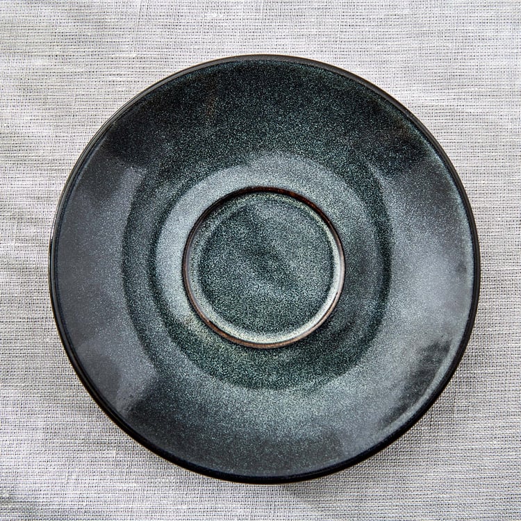 Cadenza Spruce Stoneware Printed Cup and Saucer - 190ml