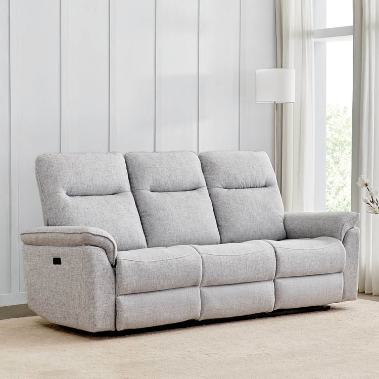 Artise Fabric 3-Seater Electric Recliner - Grey