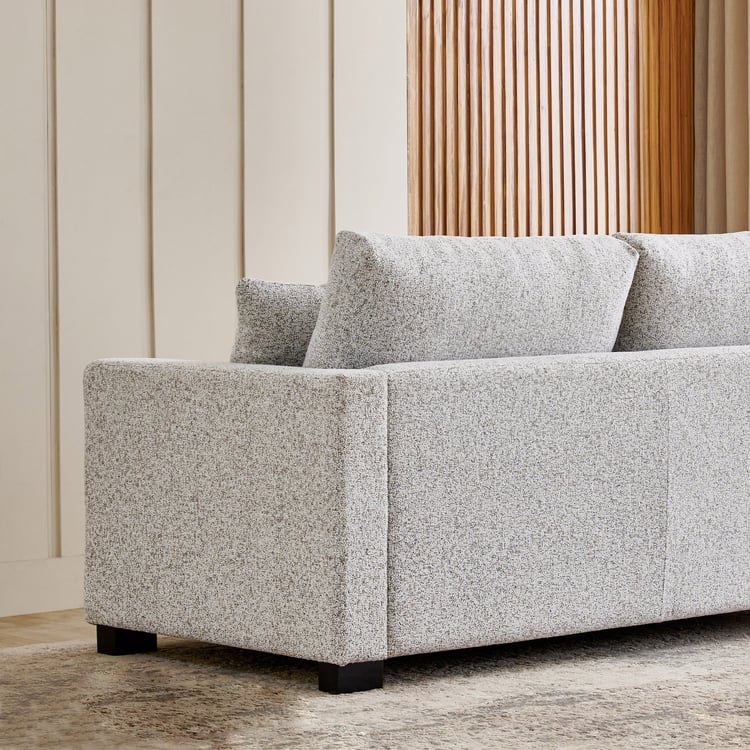 Gather Fabric 3-Seater Sofa with Cushions - Beige