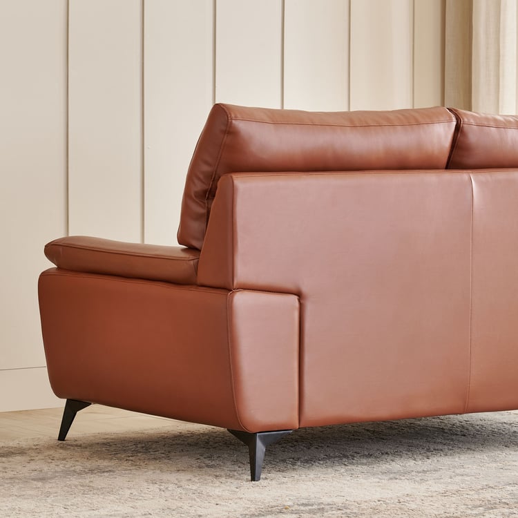 Aprilla NXT Half Leather 2-Seater Sofa - Tan