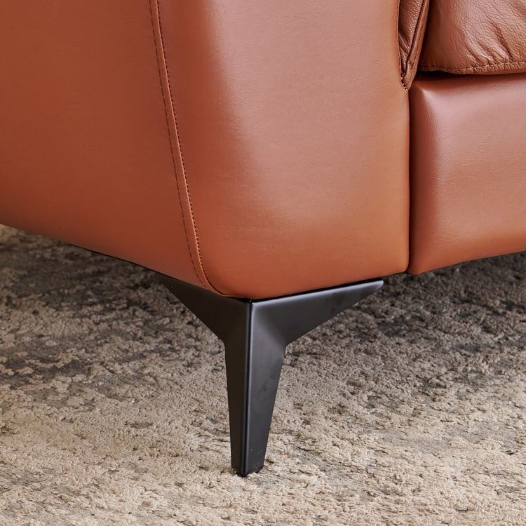 Aprilla NXT Half Leather 3-Seater Sofa - Tan