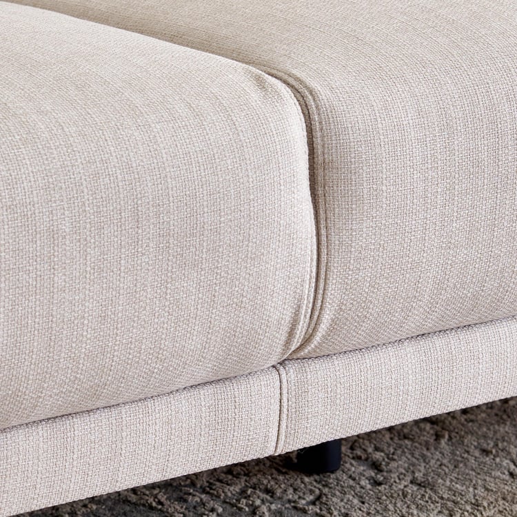 Halifax Fabric 3-Seater Sofa with Cushions - Beige