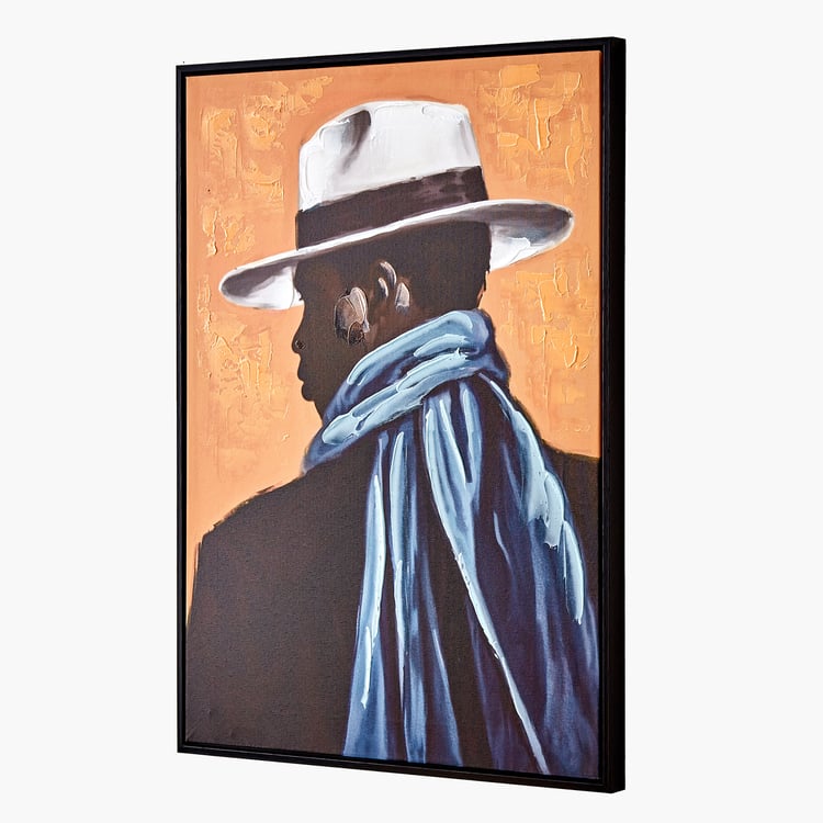 Artistry Dawn Canvas Hand Painted African Man Picture Frame - 50x70cm