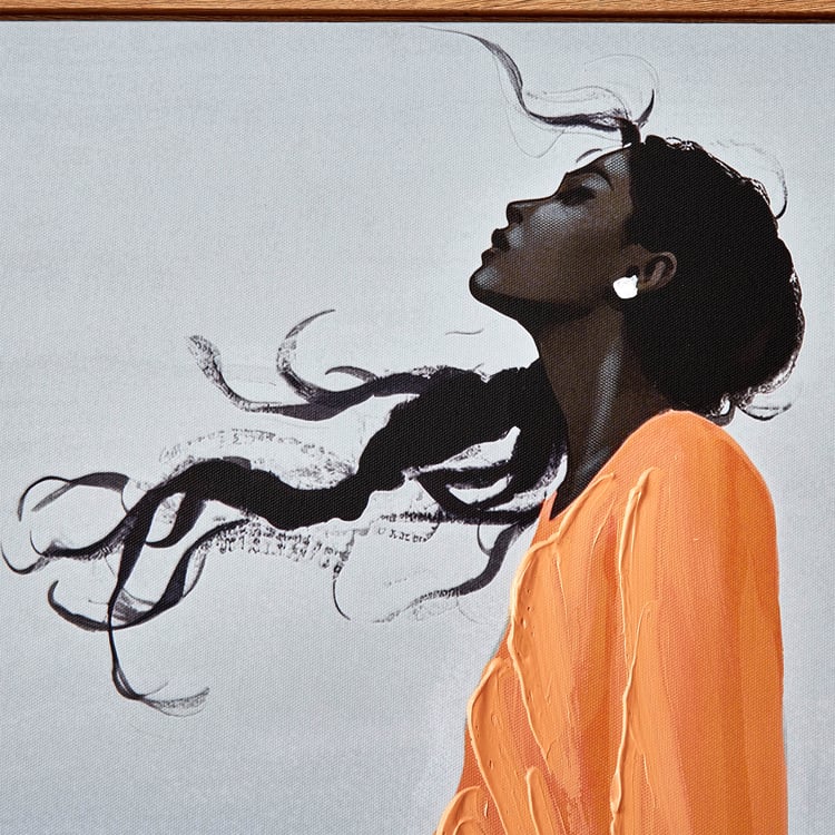 Artistry Dawn Canvas Hand Painted African Lady Picture Frame - 50x70cm