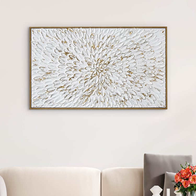 Artistry Sohome Canvas Hand Painted Leaf Picture Frame - 100x60cm