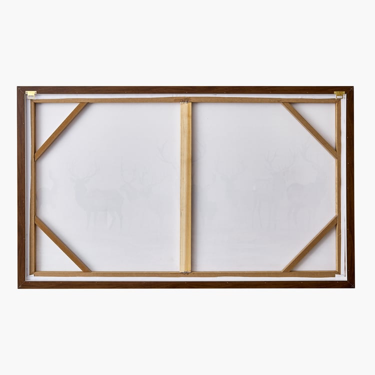 Artistry Sohome Canvas Hand Painted Reindeer Picture Frame - 100x60cm