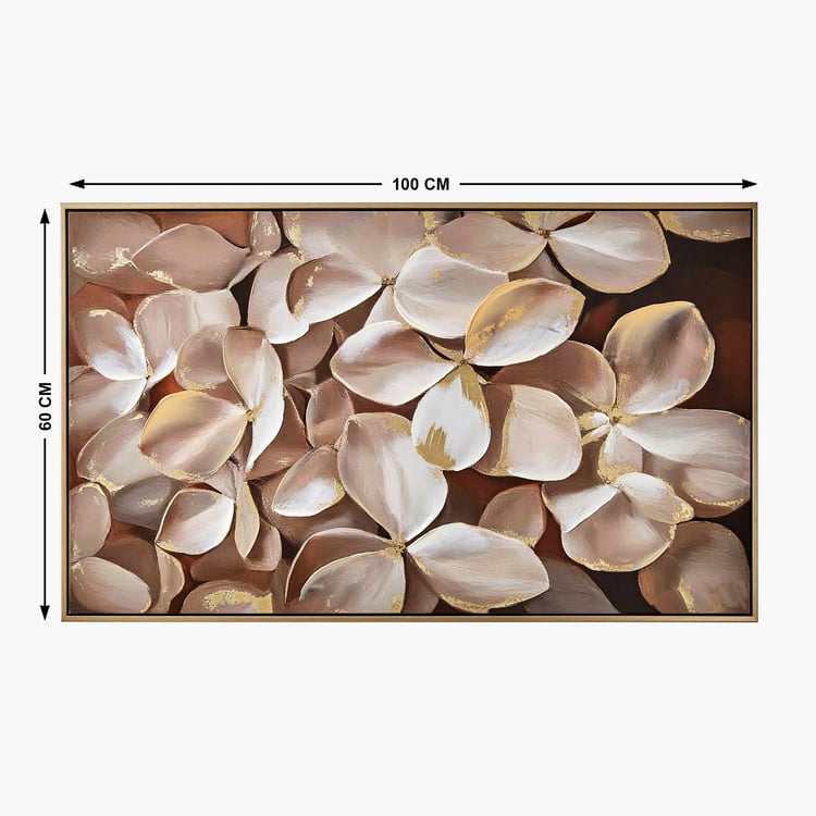 Artistry Sohome Canvas Hand Painted Floral Picture Frame - 100x60cm