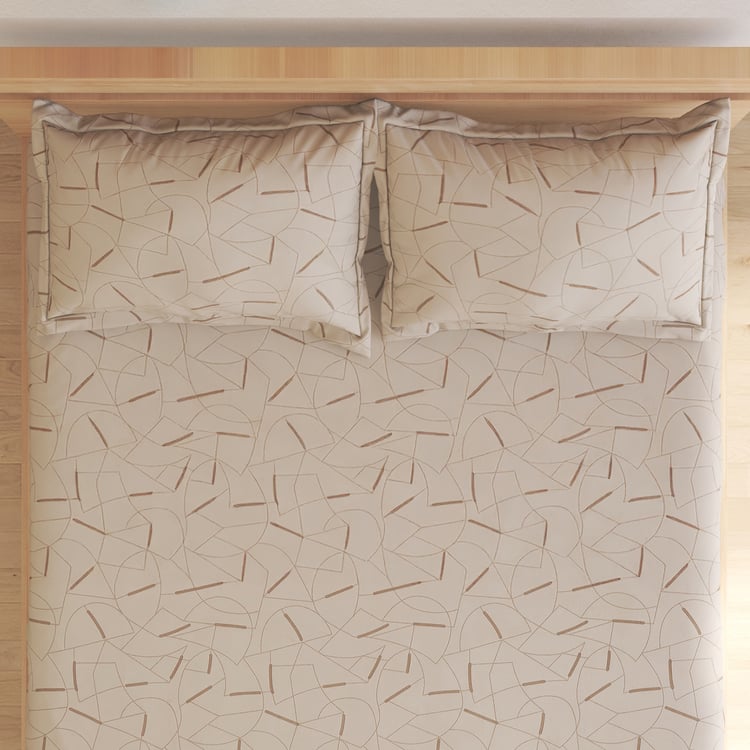 Oxford Sakura Cotton 144TC Printed 3Pcs Super King Bedsheet Set