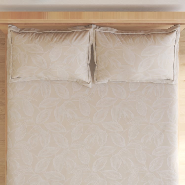 Oxford Foliage Cotton 144TC Printed 3Pcs Super King Bedsheet Set