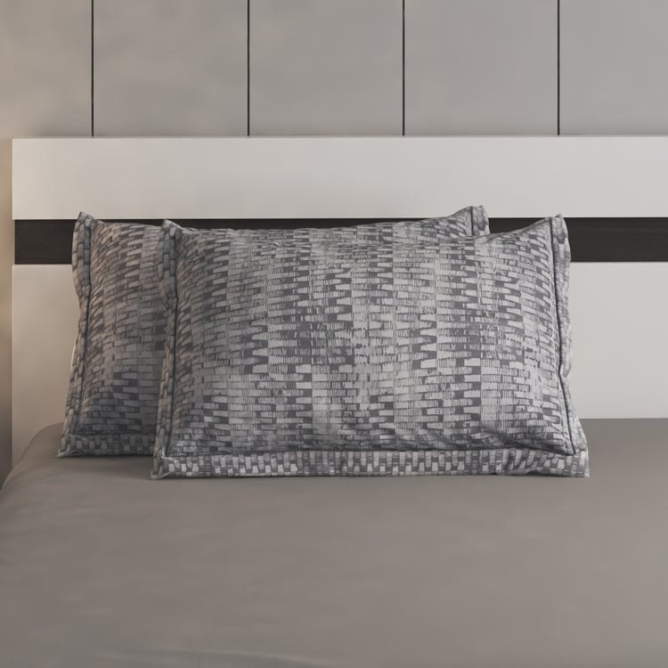 Oxford Echo Set of 2 Printed Pillow Covers - 70x45cm