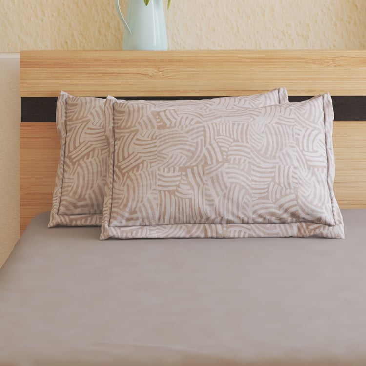 Oxford Maze Set of 2 Printed Pillow Covers - 70x45cm