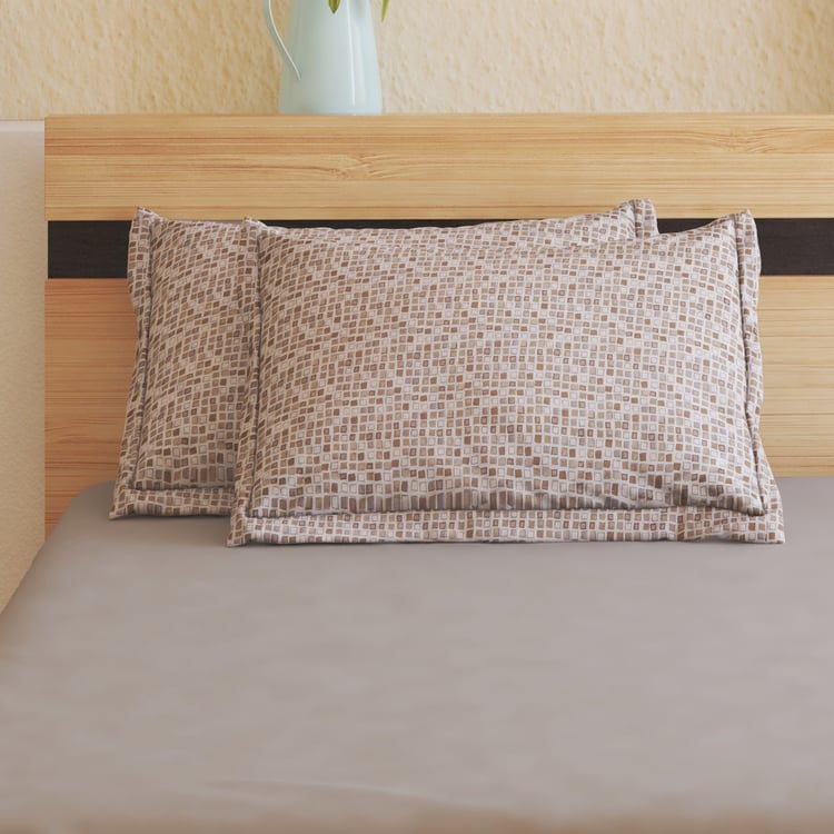 Oxford Pebble Set of 2 Printed Pillow Covers - 70x45cm