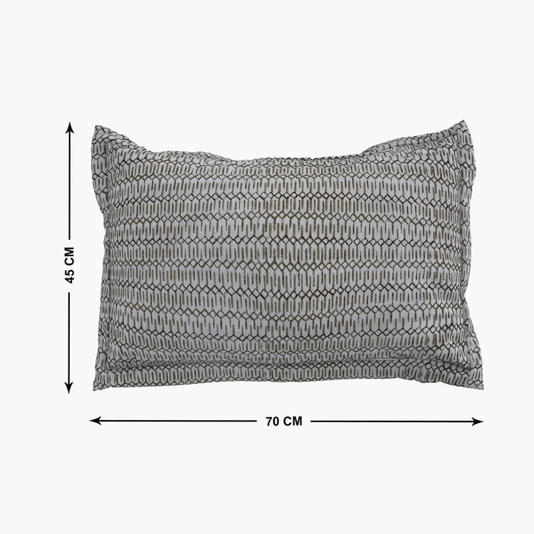 Oxford Woven Set of 2 Printed Pillow Covers - 70x45cm