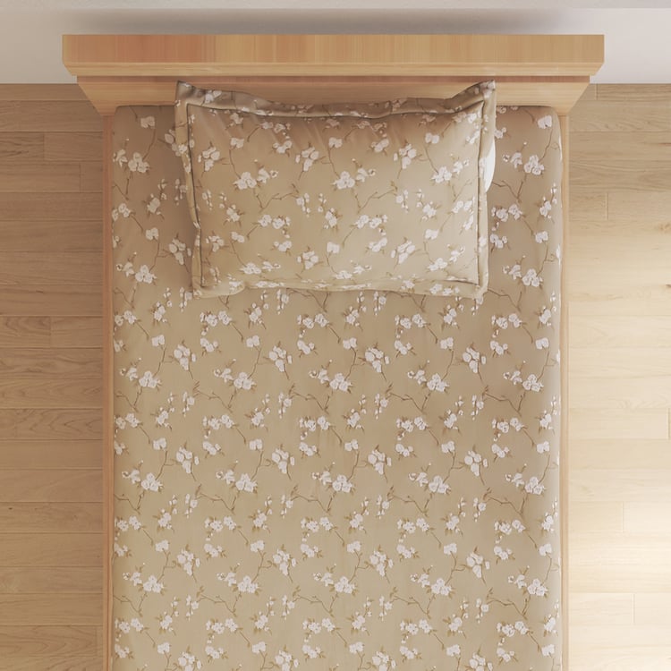 Oxford Sakura Cotton 144TC Floral Print 2Pcs Single Bedsheet Set