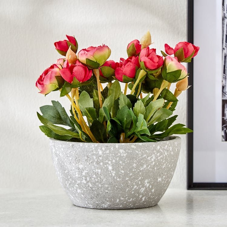 Gloria Bloom Artificial Peony Flowers in Paper Mache Pot
