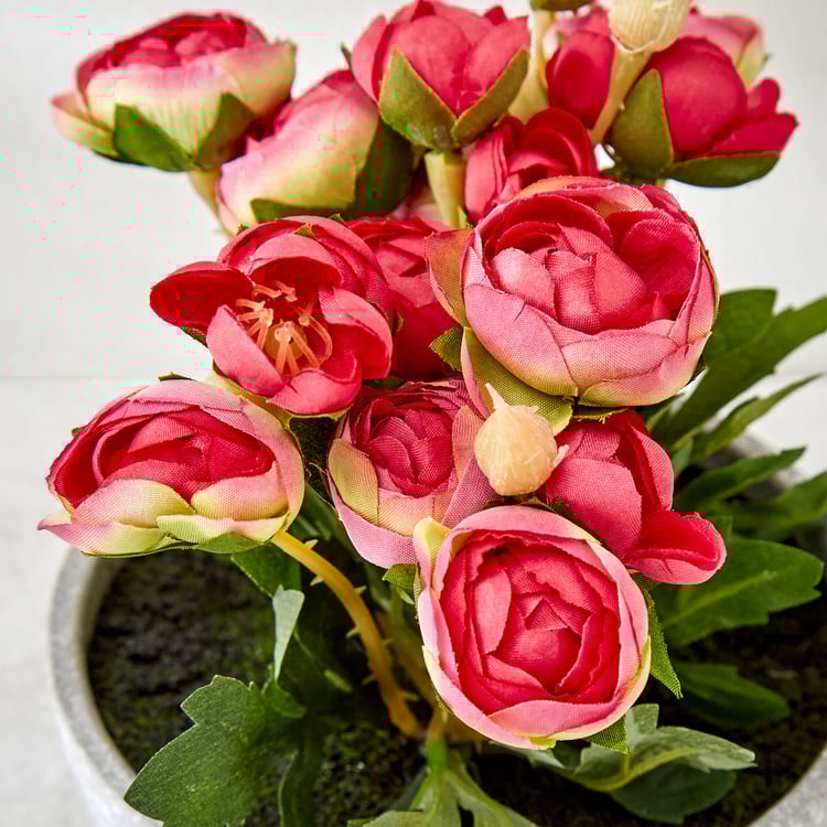 Gloria Bloom Artificial Peony Flowers in Paper Mache Pot