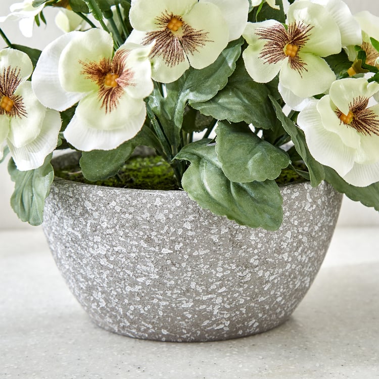 Gloria Bloom Artificial Pansy Flower in Pot