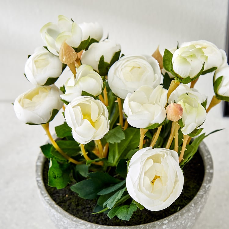 Gloria Bloom Artificial Peony Flowers in Paper Mache Pot