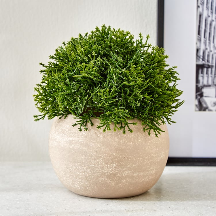 Gloria Bond Artificial Coral Cactus Plant in Paper Mache Pot