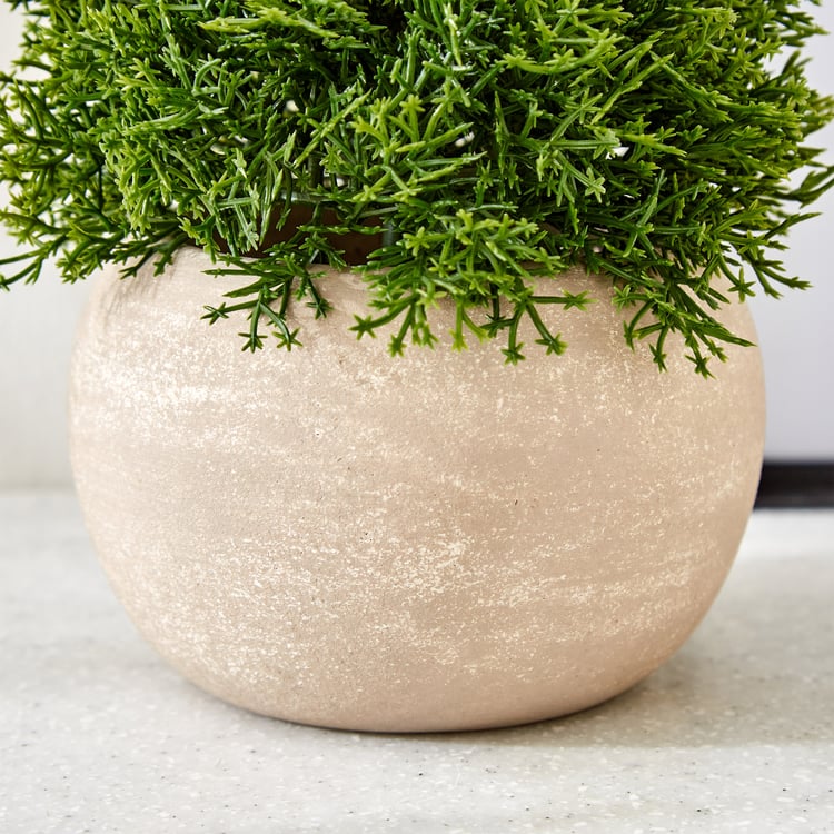 Gloria Bond Artificial Coral Cactus Plant in Paper Mache Pot