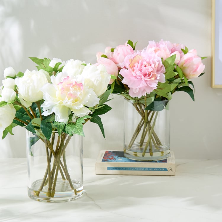 Gloria Prism Artificial Flowers in Vase