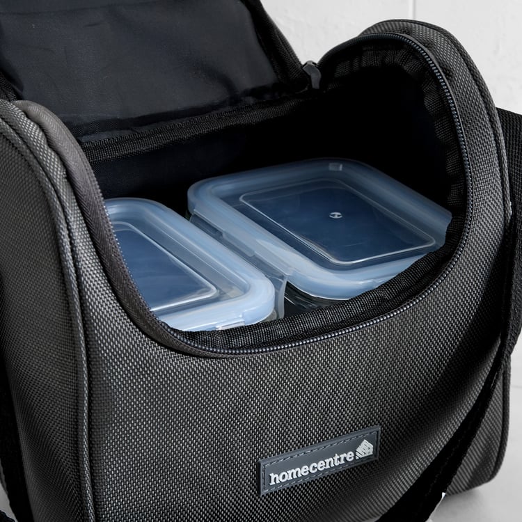 Korobka Brooklyn Set of 3 Borosilicate Glass Lunch Box with Bag