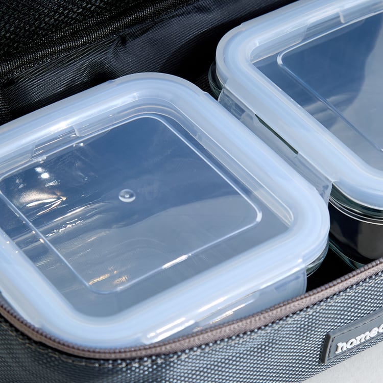 Korobka Brooklyn Set of 2 Glass Lunch Box with Bag - 340ml
