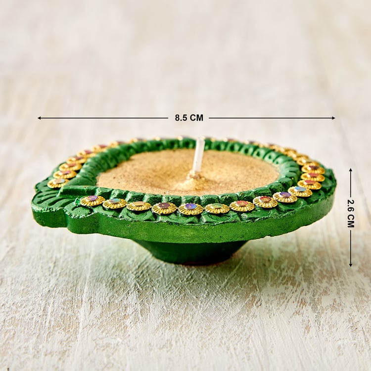 Utsav Set of 4 Clay Embellished Diyas