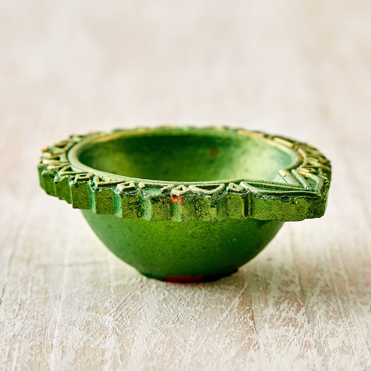 Utsav Set of 4 Clay Embellished Diyas