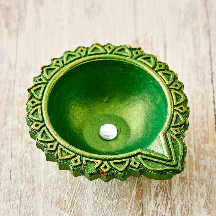 Utsav Set of 4 Clay Embellished Diyas