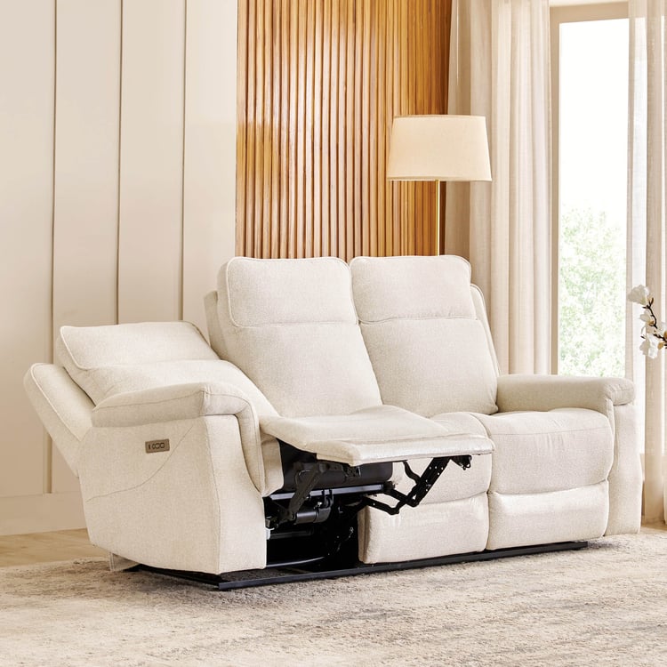 Oliver NXT Fabric 3-Seater Electric Recliner - Beige