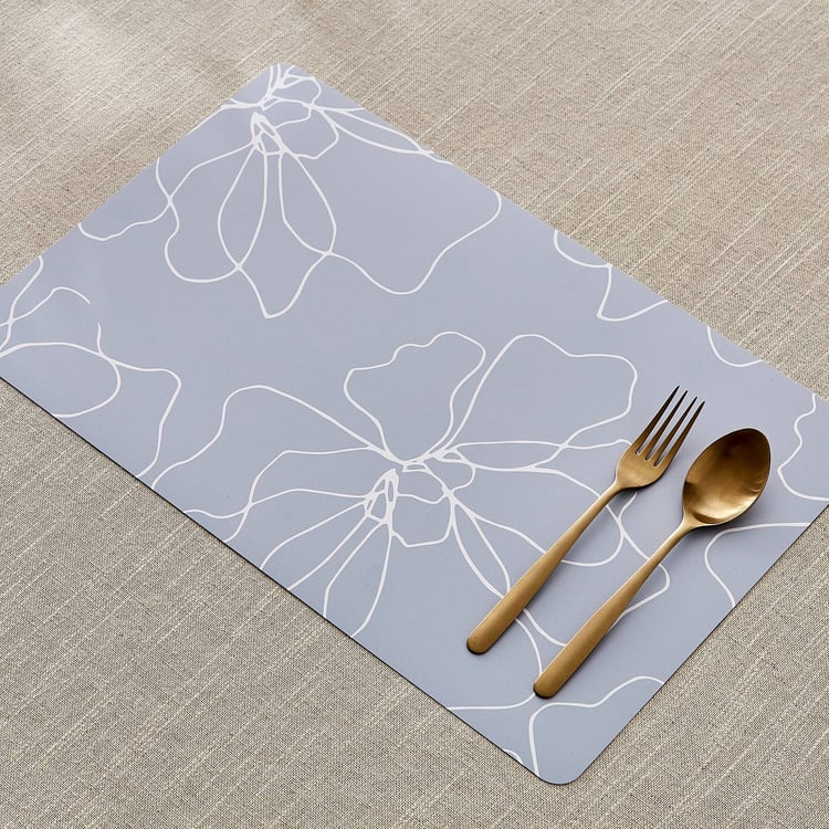 Meadows Theme Set of 6 PVC Floral Print Placemats