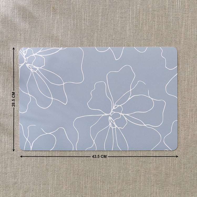 Meadows Theme Set of 6 PVC Floral Print Placemats