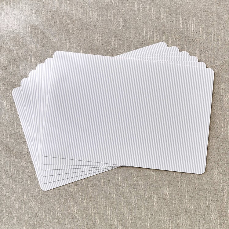 Meadows Theme Set of 6 PVC Striped Print Placemats