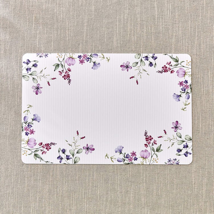 Meadows Theme Set of 6 PVC Floral Print Placemats
