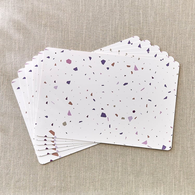 Meadows Theme Set of 6 PVC Terazo Print Placemats