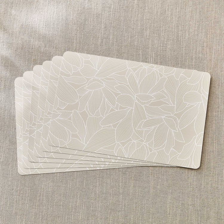 Meadows Theme Set of 6 PVC Floral Print Placemats