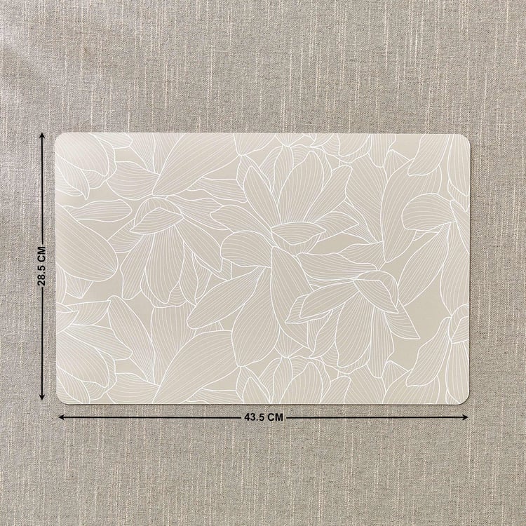 Meadows Theme Set of 6 PVC Floral Print Placemats