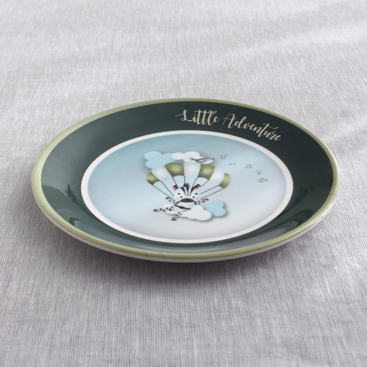 Slate Kids Safari Melamine Printed Side Plate - 18cm