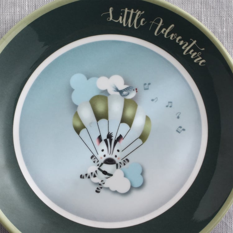Slate Kids Safari Melamine Printed Side Plate - 18cm