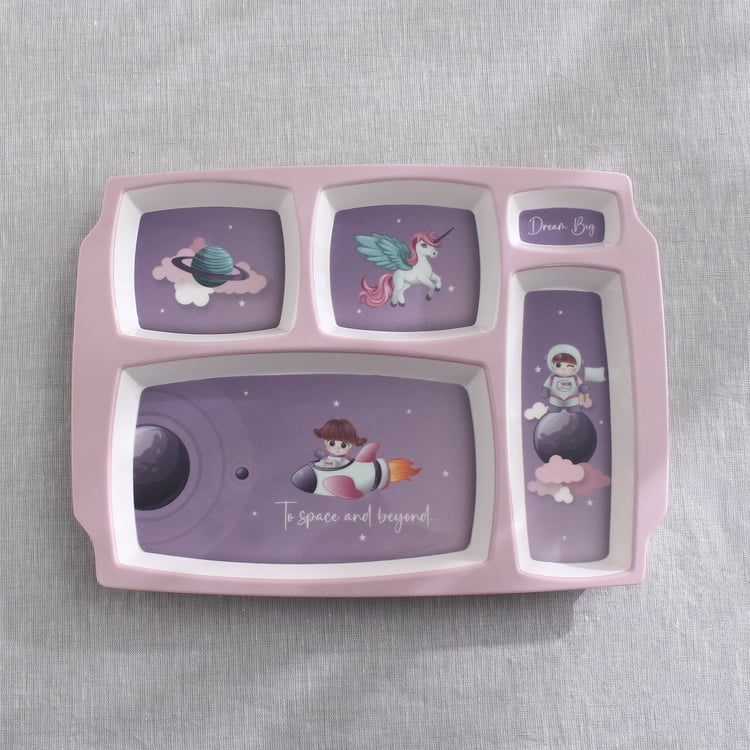Slate Kids Space Melamine Partition Plate - 31x23cm
