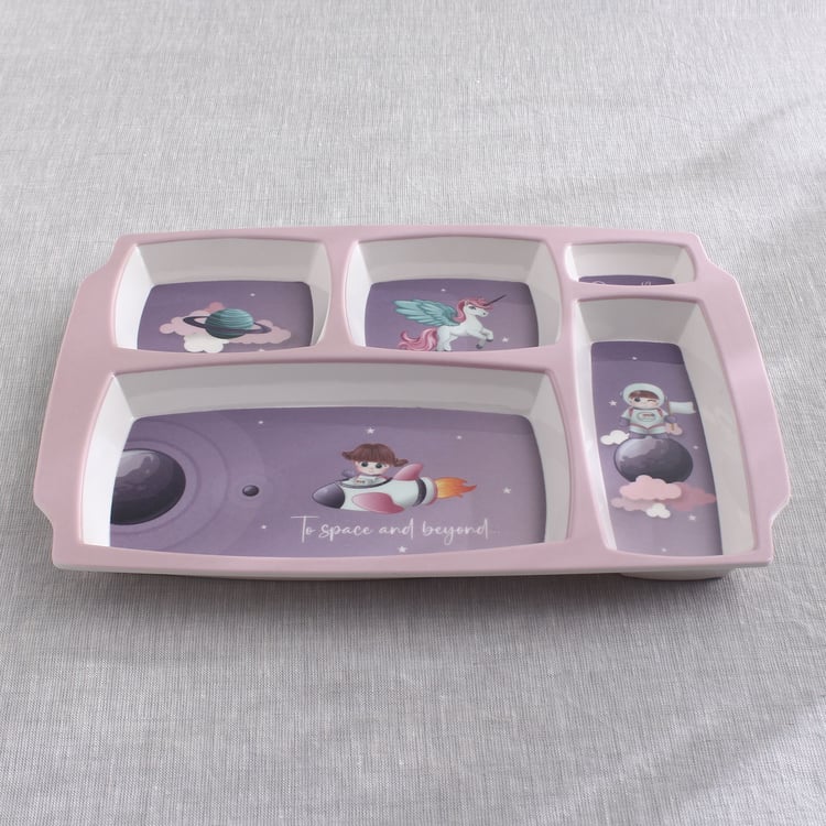 Slate Kids Space Melamine Partition Plate - 31x23cm