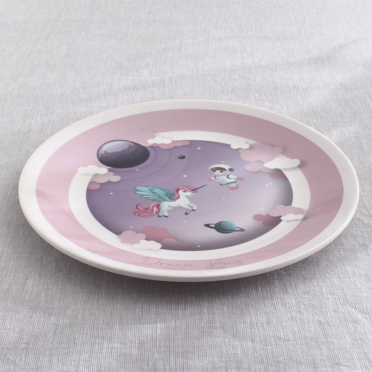 Slate Kids Space Melamine Printed Dinner Plate - 27cm