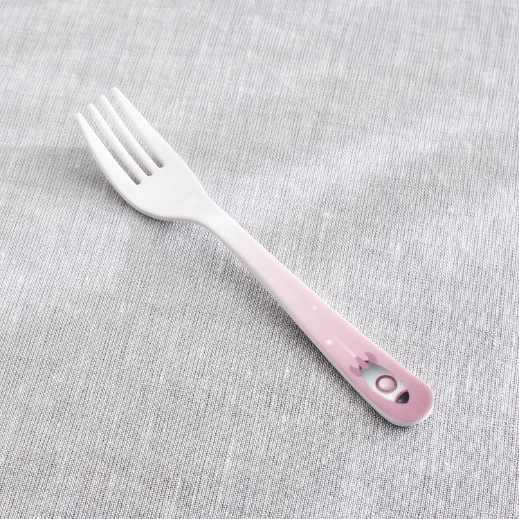 Slate Kids Space 2Pcs Melamine Printed Spoon and Fork Set
