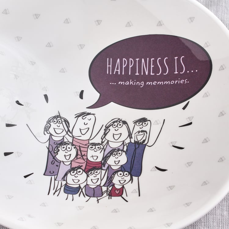 Melina Leonard Set of 2 Melamine Printed Chip and Dip Platter