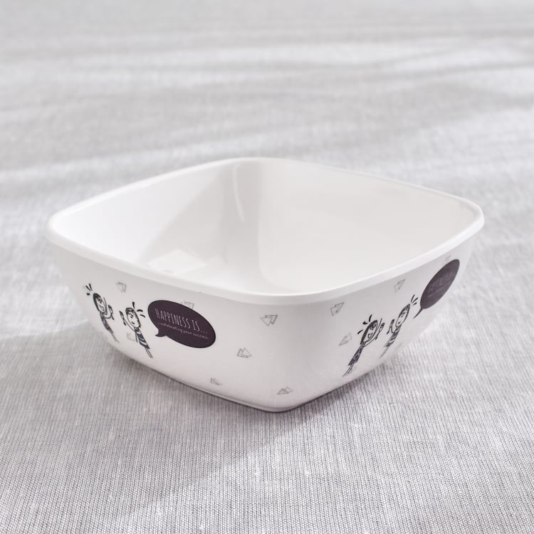 Melina Leonard Set of 4 Melamine Printed Snack Bowls - 470ml
